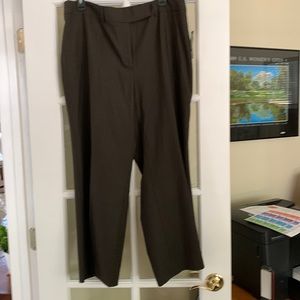Alfani Woman Mohogany (dark brown/gray) dress slacks Sz 14W NWT